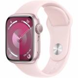 Подробнее о Apple Watch Series 9 GPS 41mm Pink Aluminum Case w. Light Pink S. Band - S/M MR933