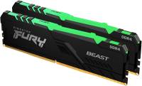 Подробнее о Kingston FURY Beast Black RGB XMP DDR4 64GB (2x32GB) 3200MHz CL16 Kit KF432C16BB2AK2/64