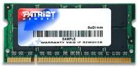 Подробнее о Patriot So-Dimm DDR3 2Gb 1333MHz CL9 PSD32G13332S