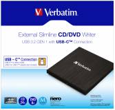 Подробнее о Verbatim Slimline CD/DVD±RW WRITER USB 3.2 Gen1/ USB-C 43886