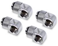 Подробнее о ALPHACOOL Eiszapfen L-connector rotatable  - 4pcs Set - Chrome 17616
