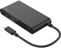 Подробнее о Belkin USB-C 5-in-1 3xUSB-C 3.2 + HDMI 2.0 4K60Hz gray AVC021HQBK