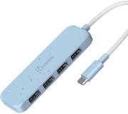 Подробнее о J5Create USB-C to 4xUSB-A 3.2 10Gbps cyan JCH341EC-N