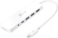 Подробнее о J5Create USB-C 6-in-1 2xUSB 3.1 + USB-C PD + HDMI + SD/TF + JCD373-N