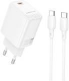 Зарядка BOROFONE BN26 Fuente USB-C PD20W + cable USB-C to USB-C Whi