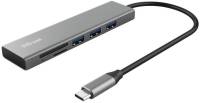 Подробнее о Trust HALYX FAST 3USB+CARD READER USB-C ALUMINIUM 24191_TRUST
