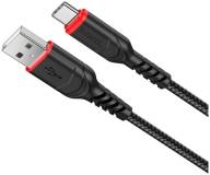 Подробнее о HOCO USB 2.0 AM to USB-C 1.0m 3A nylon X59 black 6931474744920