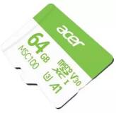 Флеш-карта Acer 64GB microSD MSC100 /U3/V30/A1/C10 R 100MB/s / Wri