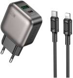 Зарядка BOROFONE BAS54A Absolute 1xUSB-C PD20W + 1xUSB QC3.0 + cabl