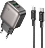 Зарядка BOROFONE BAS54A Absolute 1xUSB-C PD20W + 1xUSB QC3.0 + cabl