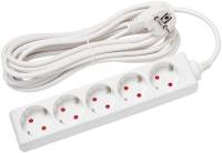 Фильтр Delux G5J 5м 5 роз. з заземленням white
