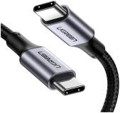 Кабель Ugreen USB-C to USB-C 1.5m US316 100W Space Gray