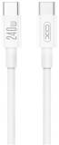 Кабель XO USB-C to USB-C 1.0m 240W white