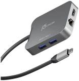Разветвитель J5Create USB-C 5-in-1 1xHDMI + 1xUSB 3.2 + 1xUSB-C PD140W +
