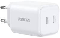 Зарядка Ugreen X526 2xUSB-C PD45W GaN white