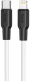 Кабель HOCO USB-C to Lightning 1.0m 3A 20W X21 Plus black+whit