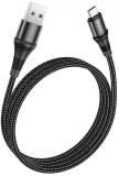 Кабель HOCO USB 2.0 AM to Micro 5P 1.0m 2.4A nylon X50 black
