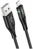 Кабель HOCO USB 2.0 AM to Lightning 1.2m 2.4A nylon light indi