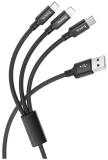 Кабель HOCO USB 2.0 AM to Lightning + Micro 5P + USB-C 1.0m 2A