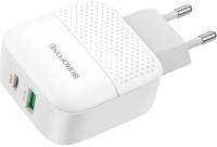 Зарядка BOROFONE BA46A USB-C PD + USB QC3.0 18W white