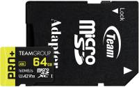 Флеш-карта Team 64GB microSDXC class 10 UHS-I U3 V30 A2 Pro+