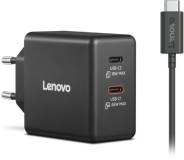Зарядка Lenovo Dual USB-C 65W GaN Black
