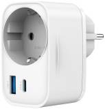 Зарядка Gembird 1xUSB-C PD20W + 1xUSB QC3.0 + Schuko white