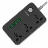 Фильтр Ldnio SC3604, 3 роз, 6 USB, 2м, Black