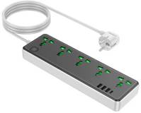 Фильтр HOCO AC13A 5 роз, USB, USB-C, 17W, 1,5м, Black