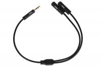 Кабель 2E 3.5 мм jack(M) x 2(F), black, 0.15m