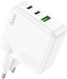 Зарядка HOCO C115A Header 2xUSB-C PD65W + 1xUSB QC3.0 GaN White