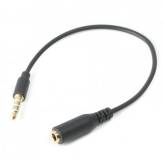 Кабель CABLEXPERT 3.5mm M to 3.5mm F 0.2m