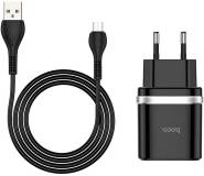 Зарядка HOCO C12Q Smart USB QC3.0 + cable Micro 18W Black