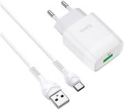 Зарядка HOCO C72Q Glorious USB QC3.0 + cable USB to USB-C 18W W 6931474732552