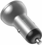 Зарядка Baseus Digital Display Dual USB 4.8A 24W silver CCBX-0S