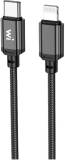 Кабель Wibrand USB-C to Lightning 1.0m PD nylon black WI.DC/CO1B-CL