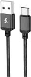 Кабель Wibrand USB 2.0 AM to USB-C 1.0m nylon black WI.DC/CO1B-UC