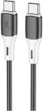 Кабель Wibrand USB-C to USB-C 1.0m 60W silicone black WI.DC/MA1B-CC
