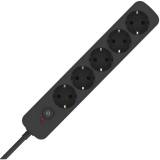 Фильтр ColorWay CCA-3G1MM 5 розеток, 5m Black CW-PSEA1055BK