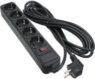 Фильтр Patron 5.0 m3*1mm2 (SP-1055) 5 розеток BLACK EXT-PN-SP-1055