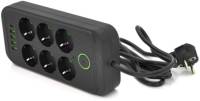 Фильтр VOLTRONIC F06U, 6 роз EU, 4USB Black F06U-Black