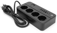 Фильтр VOLTRONIC G13, 3000W,  4 роз, 4USB 3,2А, 2 Type-C, 2м Black YT-G13