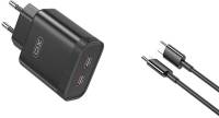 Зарядка XO L105-CC 2xUSB-C PD35W Black L105-CC.black