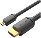 Кабель Vention HDMI M to HDMI micro M 3.0m V2.0 4K 60Hz AGIBI