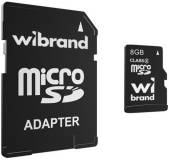 Флеш-карта Wibrand 8GB microSD class 4 WICDC4/8GB-A
