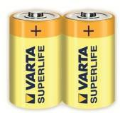 Батарейка Varta SUPERLIFE BABY FOL 2 ZINK-CARBON 02014101302