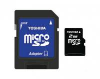 Флеш-карта Toshiba 2GB micro with adapter SD-C02GJ(BL5A