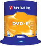 Подробнее о Verbatim DVD-R 16x 4.7G, CakeBox 100 43549