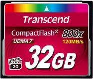 Подробнее о Transcend CompactFlash 32GB 800X UDMA7 TS32GCF800