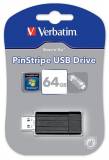 Подробнее о Verbatim Store'N'Go Pin Stripe 64Gb Black USB 2.0 49065